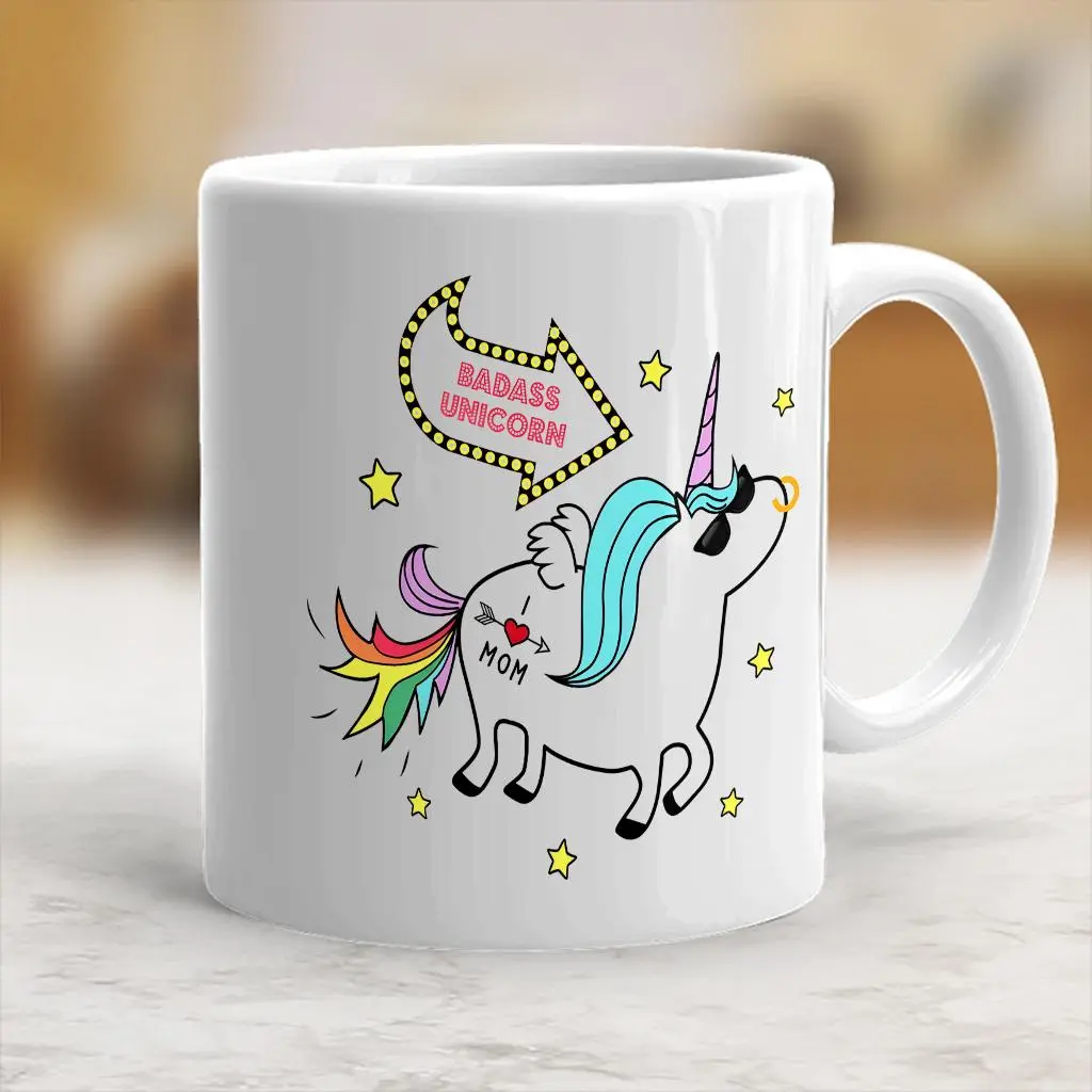 Stylish Printed Reusable Unicorn Animal Coffee Mug - Funny Fart Rainbows Beverage Drink Cup for Kitchenware Use - scs17250