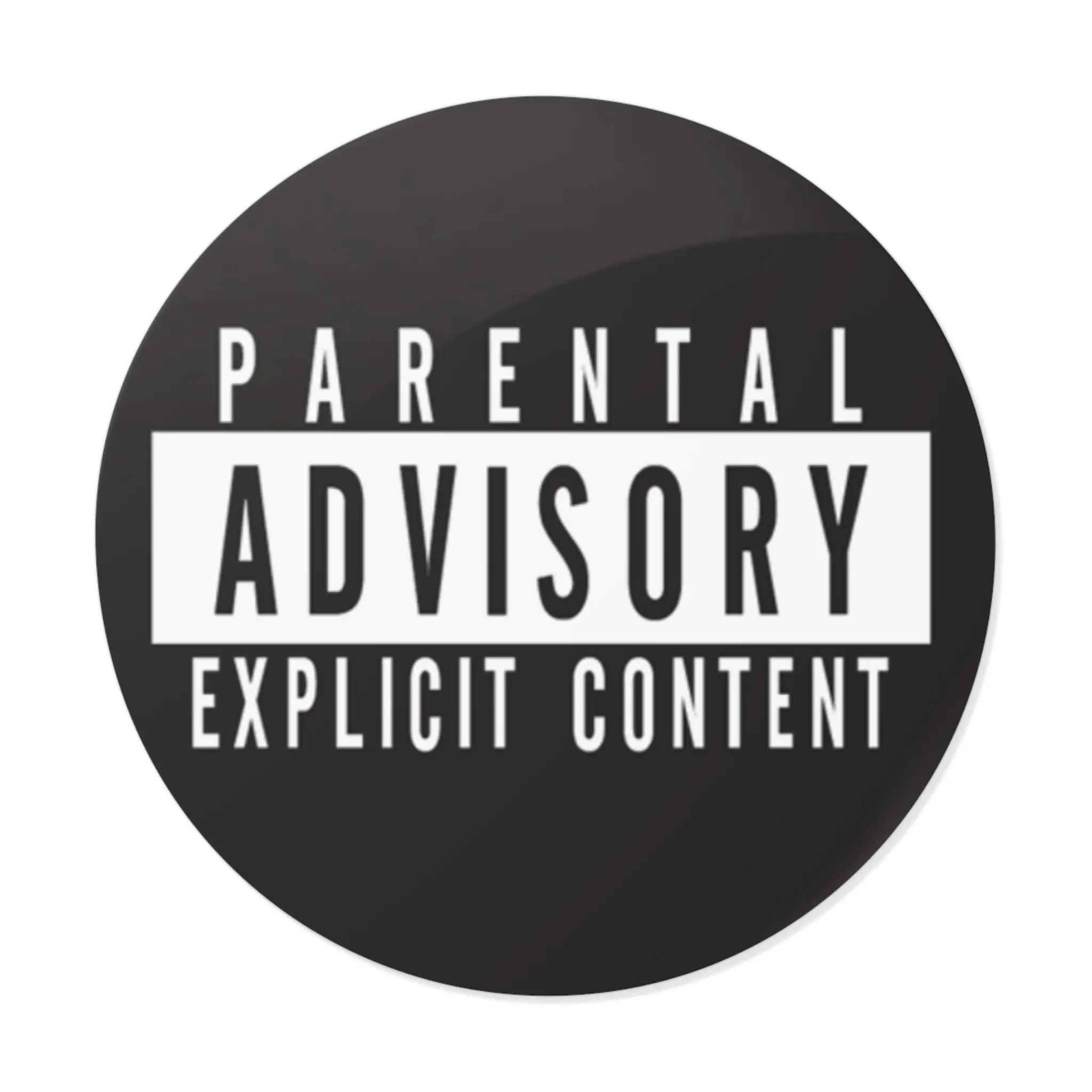 Parental Advisory Stickers - Durable High-Grade Vinyl, Round Shape, UV-Protective Laminate, Retro-Style DIY Decor, Eco-Friendly Printing Methods with Eco-Solvent Ink, Music Lover Gift (Toys & Hobbies, DIY Scrapbooking & Stamping)