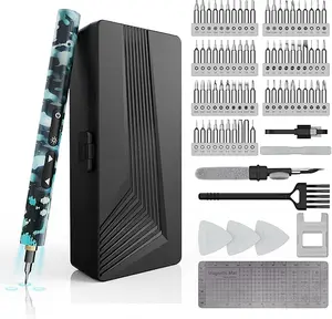 Electric Screwdriver Sets 47 In 1, Mini Electric Screwdriver Kits Battery Rechargeable, Precision Screwdriver Kits with 40 Magnetic Bits, Power Screwdriver Cordless for Camera
