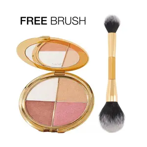 eye & cheek palette - eyeshadow and highlighter makeup eyeshadow and highlighter palette travel size makeup palette powder highlighter long wearing makeup