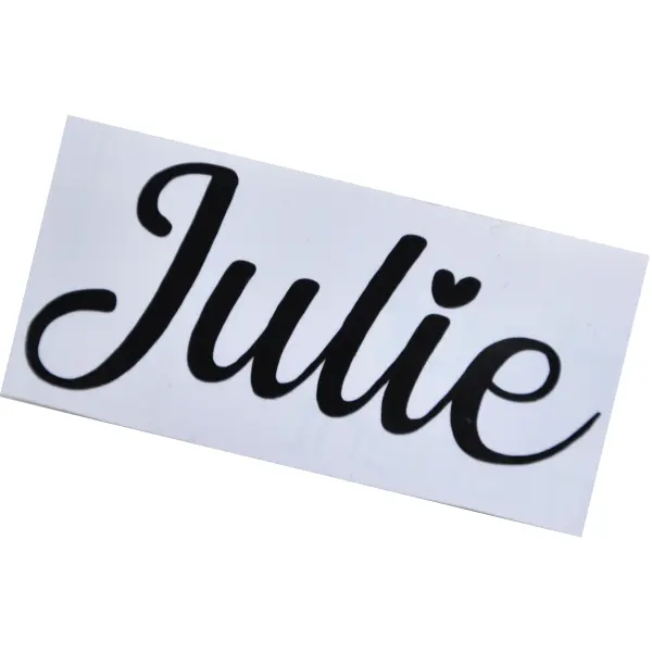 Cursive Script Name Decal: Personalized Text Vinyl Sticker for Water Bottles, Tumblers, Cups, School Labels, Container, Weddings
