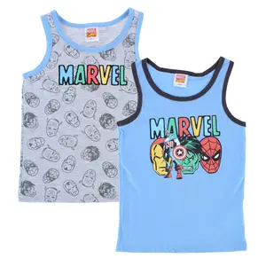 Textiel Trade Boy's Marvel Singlets (2 Pack), Undershirts