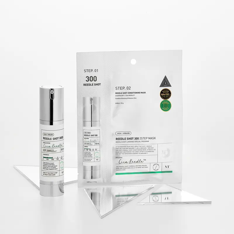 [Official VT Cosmetics Partner] VT REEDLE SHOT 300 2-STEP MASK(1ea) - Improved absorption, Improved skin texture, Hypoallergenic