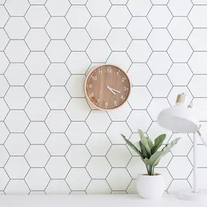 Kitchen Peel and Stick Wallpaper White Wallpaper Modern Contact Paper for Cabinet Bathroom Backsplash Renter Friendly Self-adhesive Waterproof Removable Vinyl Papel Tapiz Para Cocina 17.3"*78.7"