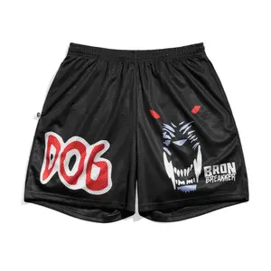Bron Breakker Wolf Entrance Rero Black Shorts Unisex Sports Double-Layered Inner Shorts Full Print Drawstring Design Men Women Mesh Basketball Shorts 4 Pockets 5.5 Inseam