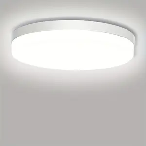 Ultra-Bright 36W Cool White LED Ceiling Light - 9" Round, Non-Dimmable, Eye-Safe Flush Mount for Kitchen, Bedroom, Living Room & More
