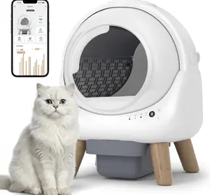 Self Cleaning Litter Box for Multiple Cats, Smart APP Control with Safety Sensor