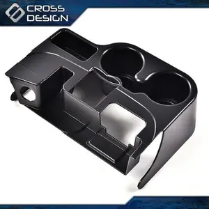 CROSSDESIGN Fit For 2003-2012 Dodge Ram 1500 2500 3500 Matte Black Center Console Cup Holder