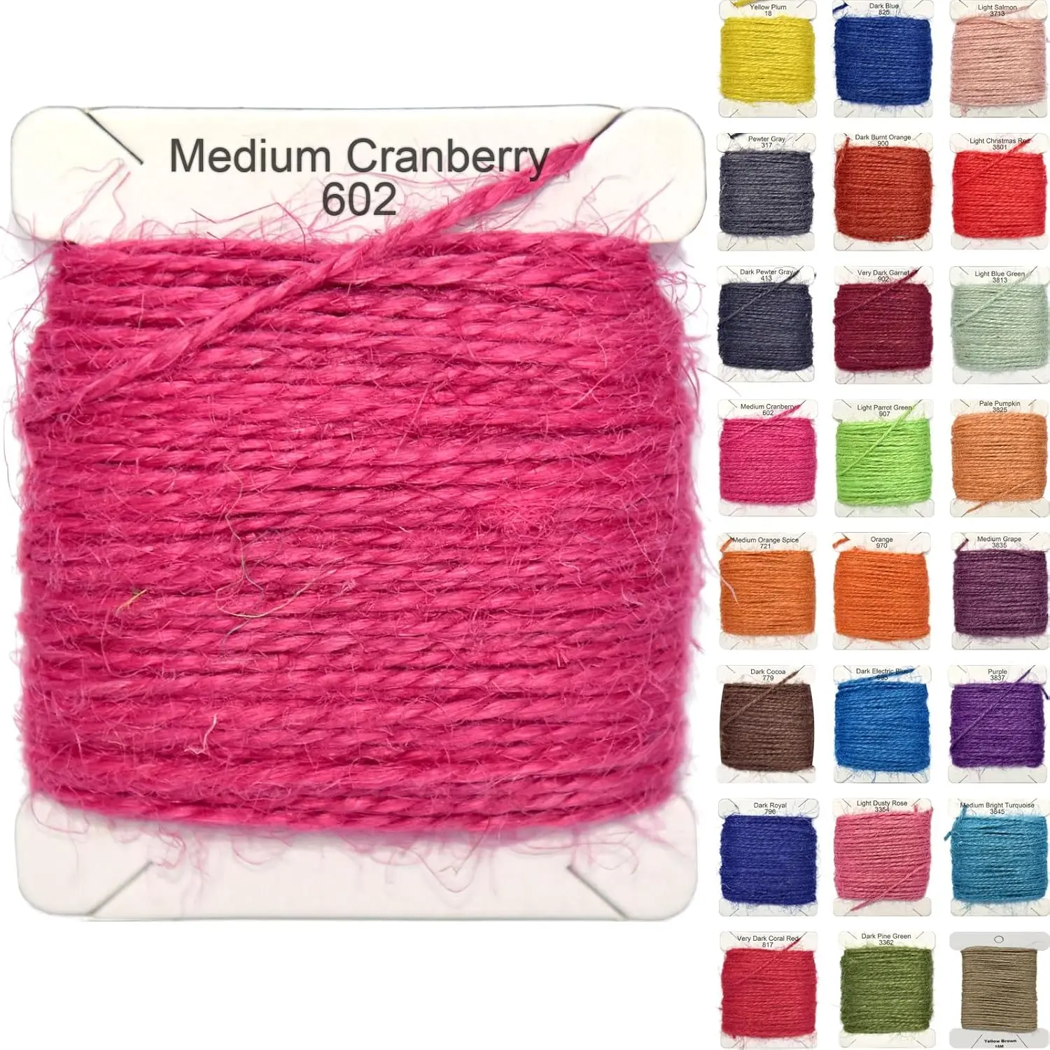Jute Twine 15m Long Twine String for Crafts  Wrapping Packing Gardening Crochet Knitting Macrame Decor (Medium Cranberry)