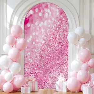 Arch Shape Stand Cover for Weddings, Birthday Parties, Festive Celebrations, Polyester Elastic Backdrop Prop for Banquets (no Shelf, Balloons)