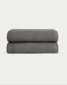 Cozy Earth Waffle Hand Towels - Soft and Absorbent - Ribbed