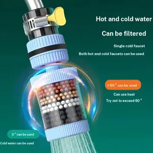 360-Degree Rotating Universal Faucet Filter, Sink Water Filter, Six-Layer Removable Design for Easy Installation and Impurity Removal, Convenient Kitchen Accessory