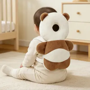 Baby Head Protector Cushion Backpack Harness for Walking & Crawling, Cute Christmas Elements, Unisex, Adjustable Toddler Safety Pad