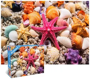 HUADADA -Jigsaw Puzzles for Adults 1000 Pieces Jigsaw Puzzles for Adults Interesting Toys Brain Teaser Birthday Graduation Gifts, Impossible Puzzle, Challenging Game - Starfish Walking