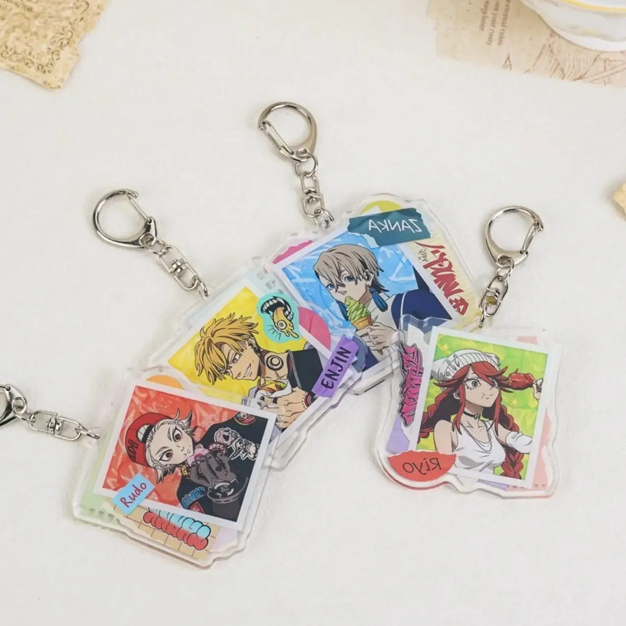 GACHIAKUTA Anime Acrylic Keychain - Rudo, Zanka, Enjin, Royo Character Charms | Kawaii Anime Bag Accessories gift