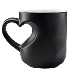 Magic Color-Changing Ceramic Mug, Heat-Sensitive Heart-Shaped Design, Perfect Romantic Gift, 11oz Tea Cup, Ideal for Valentine's Day, Birthdays, Anniversaries, Ceramic Coffee Mug