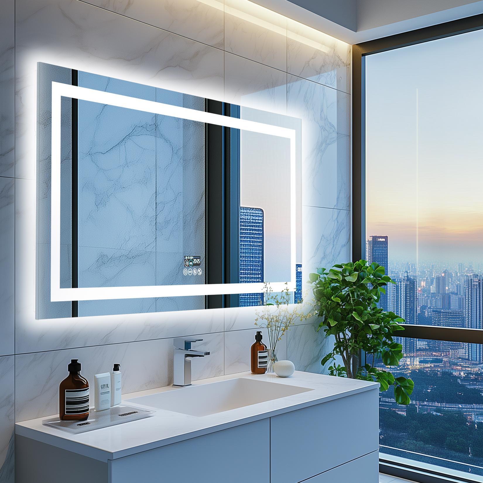 LumiBased Rectangular LED Mirror Light with bluetooth LumiBased Rectangular LED Mirror Light with bluetooth