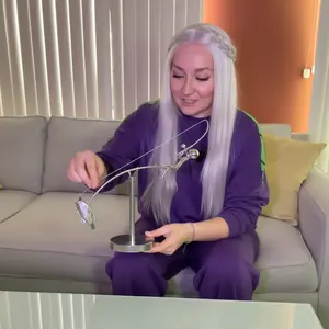 The Fisherman Balancing Sculpture Decor Gift Stainless Steel Fun Interactive Design for Home Office