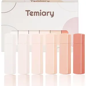 6Pcs Mini White Correction Tapes, Quick Dry Smooth Pull Out for Writing, Aesthetic Cute Correction Tape Set Easy To Use for Students School Office Supplies (Pink)