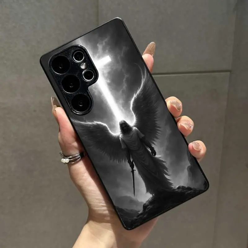 Compatible with S25 Ultra/S24/S23/S22 Phone Case angel and wings2 Pattern phone case SXRM32-5