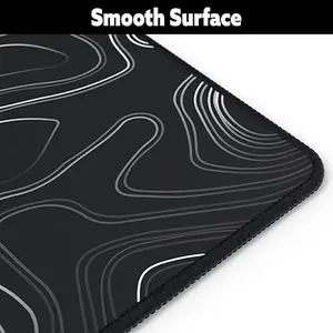 Mega Size Gaming Mouse Pad - Anti Slip Rubber Base - Topographic Design - Large Desk Mat - 48" x 24" x 0.16"