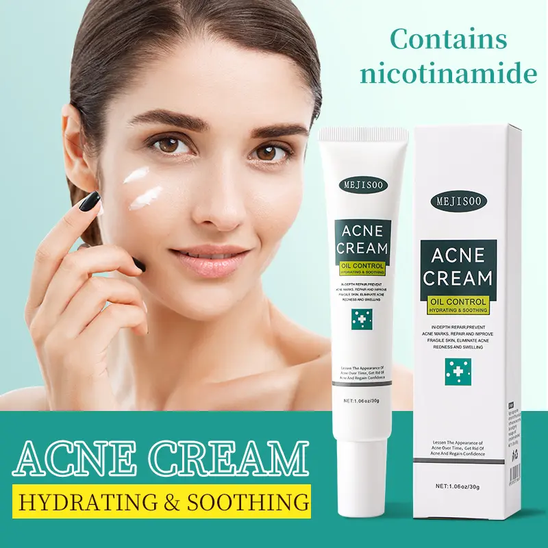 Acne treatment acne cream  Double-person use acne cleansing foam  Gentle antibacterial acne cleansing foam  Soft and antibacterial skin repair cream for acne scars02