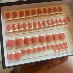 Classic French tip mani pedi (duck nails toe bbl set)