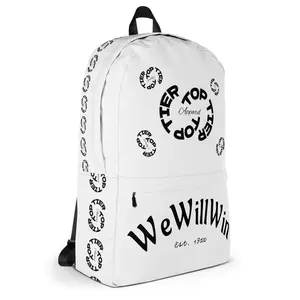 Top tier apparel (WeWillWin) White & Black backpack