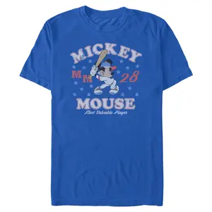 Mens Mickey & Friends Most Valuable Baseball Player T Shirt
