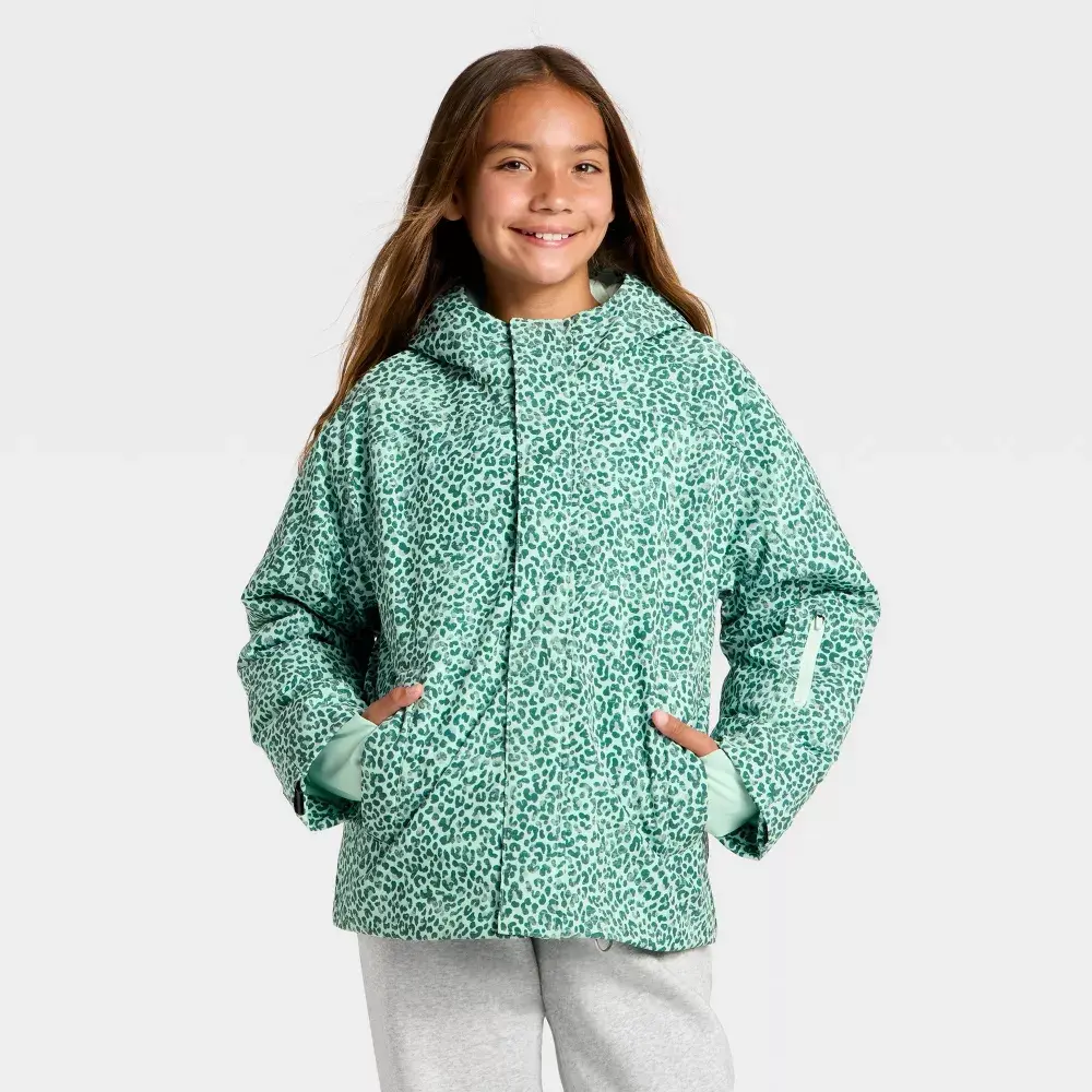 All In Motion Kids' Snowsport Ski Jacket - Waterproof & Windproof with Lift Pass Pocket