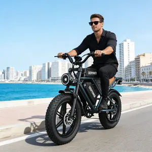 DEEPOWER Ebike 1500W Beast Power, 125Mile Range, 20" All-Terrain Fat Tires, 48V 20/35/60Ah Removable Battery, UL 2849 Certified, Quick-Charge Battery，Electric Bike for Adults,Full Suspension e-bike onMountains/Snow/Sandy