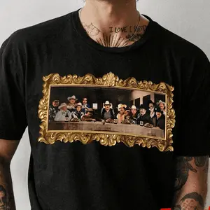 Ultima Cena Nortena Featured - Norteños White Or Black Cotton Tee - Tshirt Unisex Graphic Cotton Tees for Men Women Sof All-Use Tee