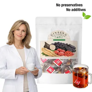 Kidney Tea Formula, Ginseng Five Treasures Tea Organic Kidney Cleanse Tea Suitable for Both Men and Women Health Tea Mulberry Herbal Formula Health Tea Red Date Wolfberry Tea  Organic