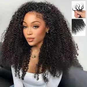 Cheetahbeauty Kinky Curly Wave Crochet Hair for Miracle Knots Boho Braids Curly Wave Crochet Human Hair Extension Pre-Separated 50g/Pack, 4-5 Packs for Full Head#HairTutorial #SpringStatements