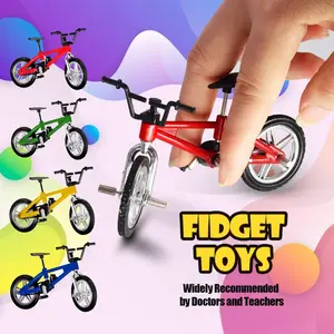 4pcs Mini Bike Finger Bike Finger Skateboard, Functional Miniature Toys, Stress Relief Fidgeting, Extreme Sports Finger Bicycle, Cool Boy Creative Game Collection color random