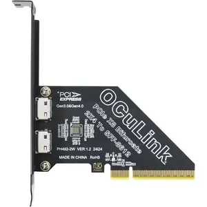 Gen4 PCIe to Oculink SFF-8612 Adapter SFF-8611 External Graphics Card for GPU Dock, eGPU, NVMe SSD (PCIe x8 to Oculink)
