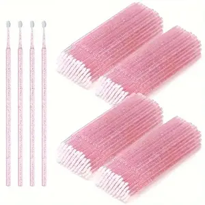 100 pcs Disposable Micro Swabs for Makeup and Beauty Applications Brush Plastic