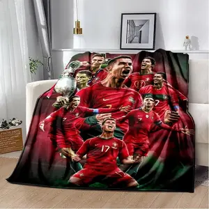 Cristiano Ronaldo Blanket CR7 Soft Flannel Blanket Football Fans Gifts Suitable For Sofa Beds Living Rooms Suitable For Children And Adults Birthday Gifts Holiday Party Home Decoration Halloween Blanket Christmas Blan