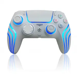 JORREP Hall Effect PS5/Pro controller ，7 RGB Colors Dual Vibration Turbo 6-Axis Gyro Programmable Buttons 3.5mm Headset Jack 1500mAh Battery Wired Adjustable Gamepad Compatible with PC MAC iOS Android 10 Steam Deck