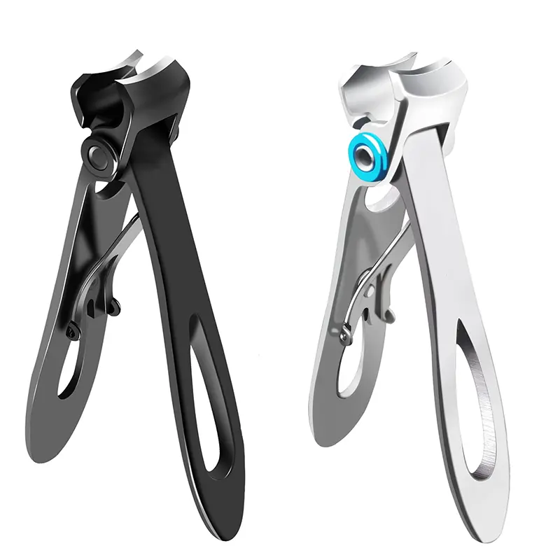 Heavy Duty Professional Extra Large Toe Nail Clippers Wide Jaw Nail Clipper, Professional Toenails Fingernails Clippers for Thick Nails Black Silver