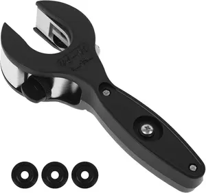 Ratchet Pipe Cutter - Canlaten·U Adjustable Ratchet Pipe Cutter, suitable for 5/16“ to 1-1/8” pipes, HVAC repair tool, copper pipe cutter, 2-in-1 pipe cutter, one-handed quick-cut tool, suitable for PVC and soft metals, household use (black)
