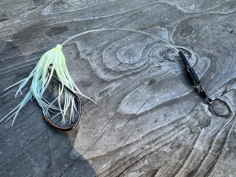 12" "Glow"  Halibut/Ling Cod 200# Leader Single Hook