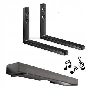Wall-Mounted Soundbar Holder, Easy Installation Anti-Fall Design, Universal Speaker Stand for Bose Sony Saiyin Brands