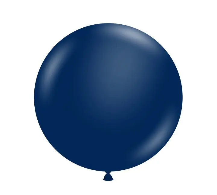 TUFTEX 17in Metallic Round Biodegradable Latex Blow Up Balloons - 25 Pieces Midnight Blue, Festive Party Supplies for Birthday Party Decor