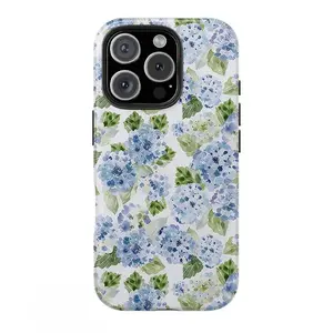 Unique Watercolor Hydrangea Phone Case,phone Case Suitable for Iphone 11/12/13/14/15/16/17 Pro Promax Plus Air,Aesthetics Design Simple Case for TPU Slim Protection Case
