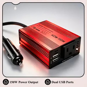 【DealsForYou】150W Digital Vehicle Universal Inverter, DC12V to AC110V Converter with Dual 3.1A USB Outputs, Cooling Fan, Safety Protection (Large Home Appliance Accessory), Universal Inverters