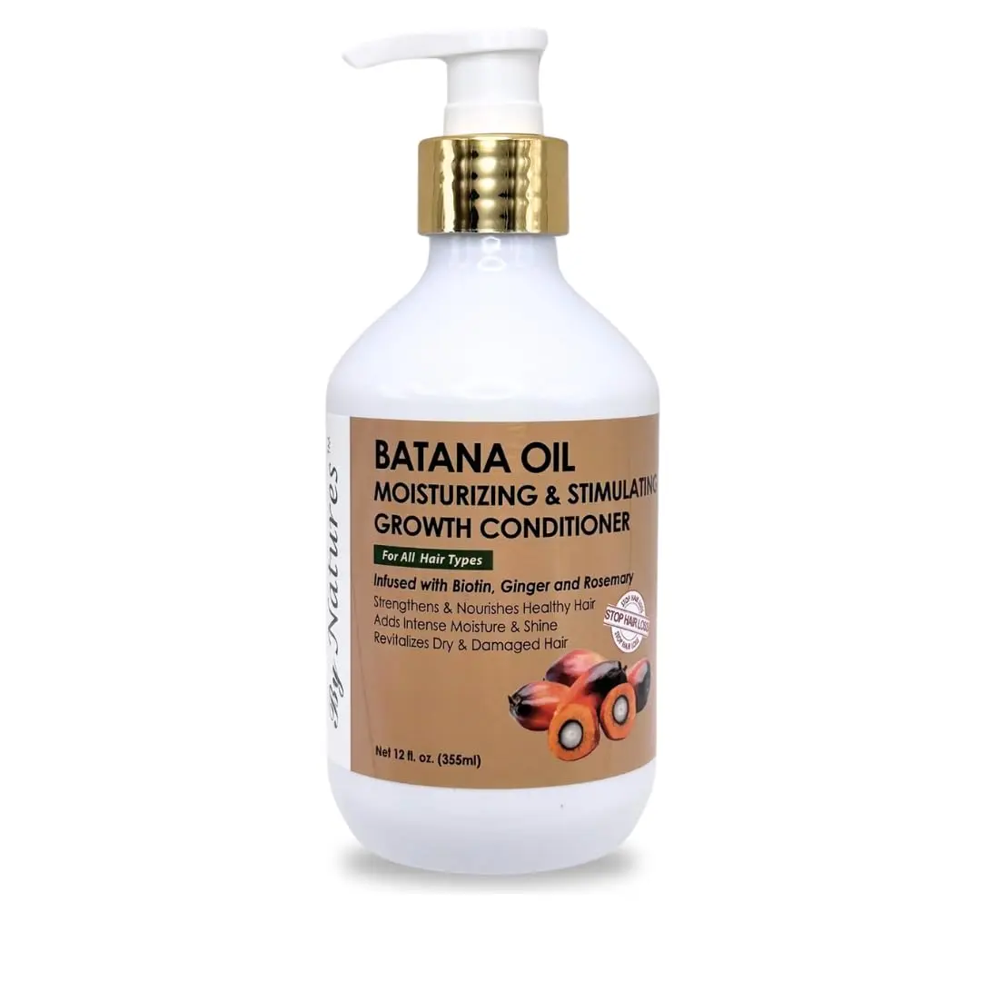 By Natures Batana & Biotin-Rich Energizing Scalp Care Conditioner - Hydrating Ginger Formula with Rosemary, Clover Flower Extract, Anti-Oxidants - Paraben-Free, Moisture-Boosting, Cruelty-Free for All Hair Types - 12 fl.oz Liquid, Haircare
