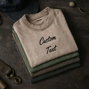 Personalized Custom Text Embroidered Tee | Minimalist Premium Cotton