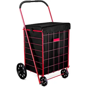 Shopping Cart Liner, 18" X 15" X 24", Square Bottom, Fits Standard Shopping Cart, Cover Adjustable Straps for Easy Secure Attachment, Made from Waterproof Material, Black