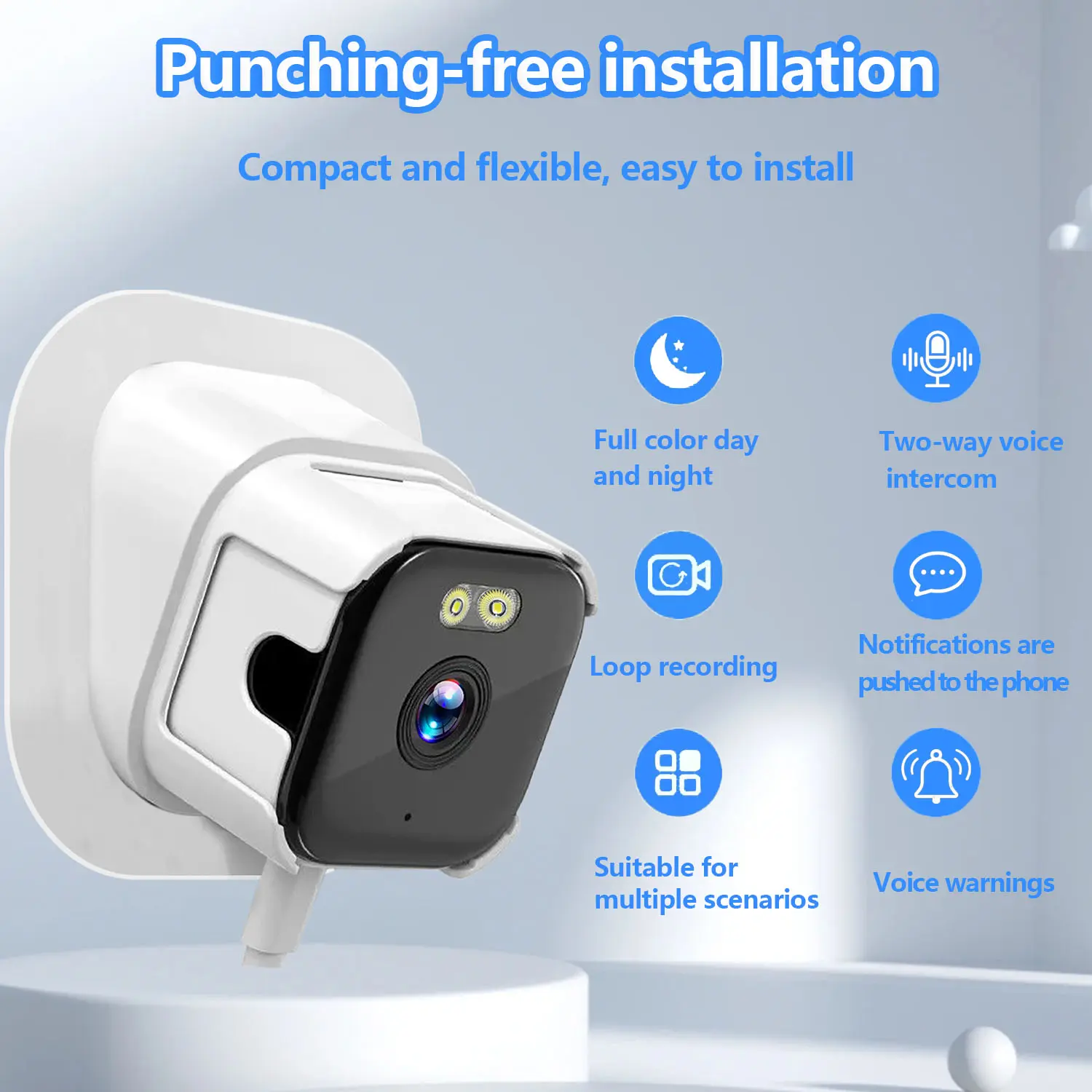 2k Window Camera WiFi 5g Dual Band Night Vision HD Wireless Indoor, Home Security Camera, WiFi Security Cameras, High-Resolution Security Surveillance System